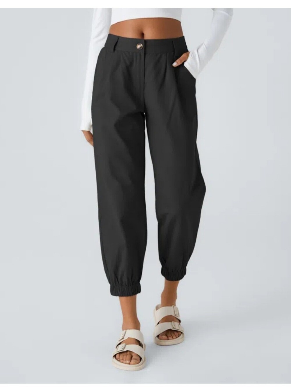 Halara Relaxed Black Jogger Pants for Women